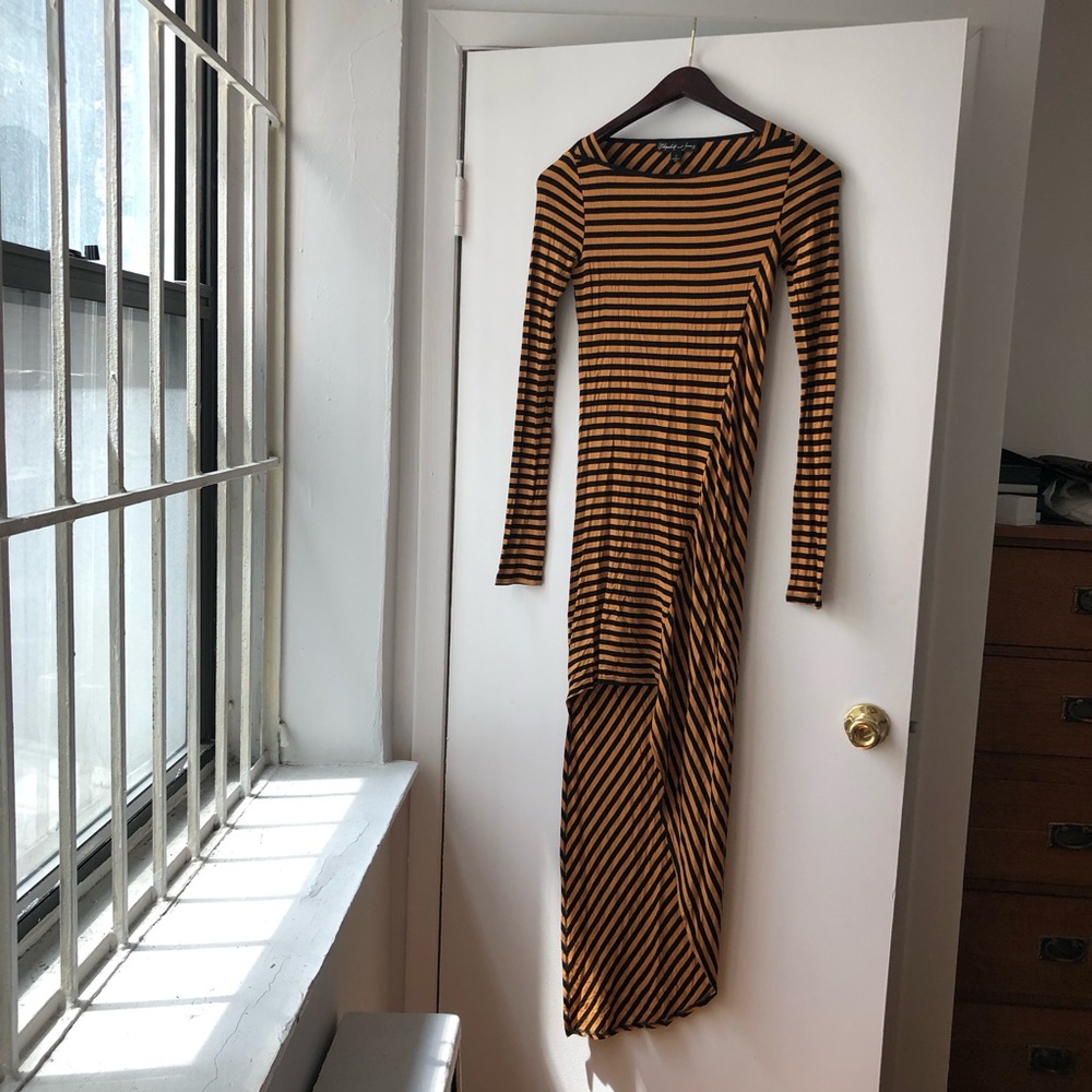 Elizabeth and James NWT dress striped asymmetrical